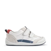 Start-Rite Tickle, White leather/suede riptape pre-school shoes 1731_14