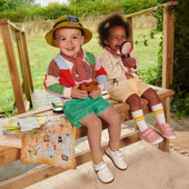 Start-Rite Styler, White leather casual rip-tape first walking shoes 0848_4