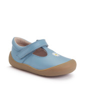 Start-Rite Floret, Cornflower blue leather girls riptape first walking shoes 0840_2