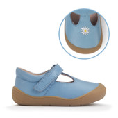 Start-Rite Floret, Cornflower blue leather girls riptape first walking shoes 0840_2