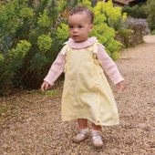 Start-Rite Floret, Taupe pearlised leather girls riptape first walking shoes 0840_5