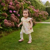 Start-Rite Charms, Dusky pink leather girls riptape first walking shoes 0845_6