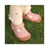 Start-Rite Charms, Dusky pink leather girls riptape first walking shoes 0845_6