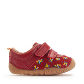 Start-Rite Little Smile, Red digger leather/nubuck rip-tape baby pre-walkers 0823_1