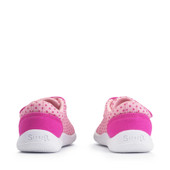 Start-Rite Wriggles, Double bar pink polka dot girls rip-tape first walking shoes 6215_6