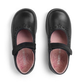 Start-Rite Emily, Black leather girls rip-tape school shoes 1790_7