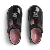 Start-Rite Charlotte, Black patent girls rip-tape school shoes 1791_3