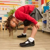Start-Rite Charlotte, Black patent girls rip-tape school shoes 1791_3