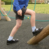 Start-Rite Bella, Black patent girls rip-tape bow school shoes 2839_3