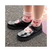 Start-Rite Cosmos, Black patent girls rip-tape school shoes 2835_3