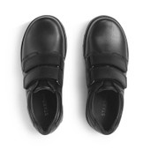 Parker , Black leather boys rip-tape school shoes 2838_7