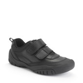 Start-Rite Quad, Black leather boys rip-tape school shoes 2840_7