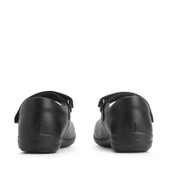 Start-Rite Study, Black leather Simply by Start-Rite girls rip-tape Dual-Fit school shoes 2875_7