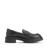 Start-Rite Paris, Black leather girls slip-on Angry Angels school shoes 3543_7