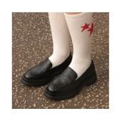 Start-Rite Paris, Black leather girls slip-on Angry Angels school shoes 3543_7