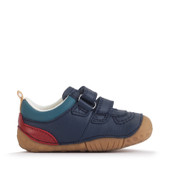 Start-Rite Zap, Navy blue leather rip-tape baby pre-walkers 0839_19