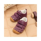 Start-Rite Little Smile, Burgundy leather/nubuck floral girls rip-tape pre-walkers 0823_18