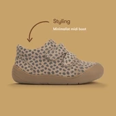 Start-Rite Scoot, Taupe nubuck splash rip-tape closed baby first walking midi boots 0852_4