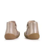 Start-Rite Little Chelsea, Taupe pearlised leather girls zip-up first boots 0856_5