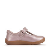 Start-Rite Eternal, Blush pearlised leather girls rip-tape T-bar first walking shoes 0850_5
