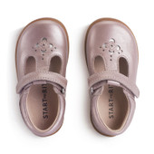 Start-Rite Eternal, Blush pearlised leather girls rip-tape T-bar first walking shoes 0850_5