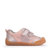 Start-Rite Tickle Star, Dusky pink/blush pearlised leather rip-tape girls pre-school casual shoes 1761_6