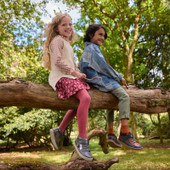 Start-Rite Orbit Star, Slate grey pearlised leather girls rip-tape casual boots 1765_4