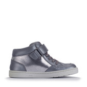 Start-Rite Orbit Star, Slate grey pearlised leather girls rip-tape casual boots 1765_4