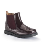 Start-Rite Chelsea, Burgundy patent girls zip-up ankle boots 1727_48