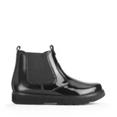 Start-Rite Carnaby, Black patent girls slip-on boots 1763_3