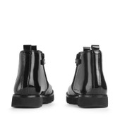 Start-Rite Carnaby, Black patent girls slip-on boots 1763_3