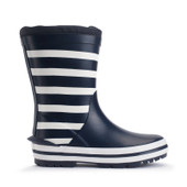 Start-Rite Little Puddle, Navy white stripe slip on waterproof wellies 9931_19