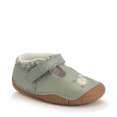 Start-Rite Squish, Dusky green leather girlsT-bar pre-walking shoes 0858_5
