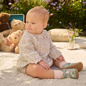 Start-Rite Squish, Dusky green leather girls T-bar pre-walking shoes 0858_5