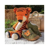 Start-Rite Cub, Khaki nubuck tiger rip-tape closed pre-walkers 0859_5