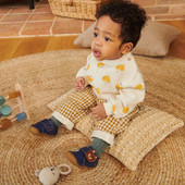 Start-Rite Bear Hug, Pine bark leather/nubuck bear rip-tape pre-walkers 0824_19