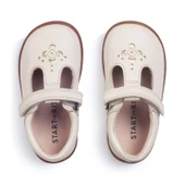 Start-Rite Eternal, Cream leather girls rip-tape T-bar first walking shoes 0850_14