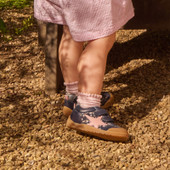 Start-Rite Tickle Star, Navy leather/floral nubuck rip-tape girls pre-school casual shoes 1761_19