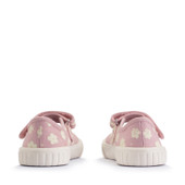 Lemonade, Dusty pink flower girls single bar rip-tape canvas shoes 6210_16