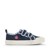 Start-Rite Tide, Tide, Navy strawberry canvas kids closed rip-tape canvas shoes 6214_9