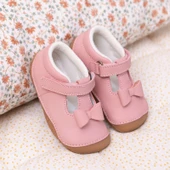 Start-Rite Wiggle, Dusky pink leather baby girls t-bar pre-walker shoes 0765_26