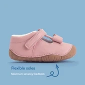 Start-Rite Wiggle, Dusky pink leather baby girls t-bar pre-walker shoes 0765_26
