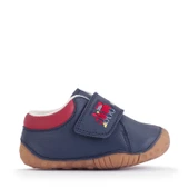 Start-Rite Dinky, Navy leather train babies rip-tape closed pre-walkers 0837_9