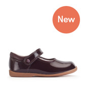 Start-Rite Slide, Burgundy patent girls rip-tape Mary-Jane first shoes 1718_8