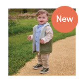 Start-Rite Stride, Khaki nubuck mix rip-tape pre-school casual kids trainer shoes 0862_5