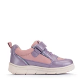 Start-Rite Stride, Mauve/silver nubuck mix girls rip-tape pre-school casual trainer shoes 0862_6