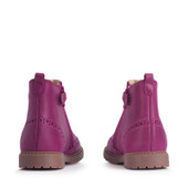 Start-Rite Chelsea, Berry leather/floral girls zip-up ankle boots 1727_58