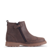 Start-Rite Chelsea, Brown leather kids zip-up ankle boots 1727_30