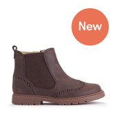 Start-Rite Chelsea, Brown leather kids zip-up ankle boots 1727_30