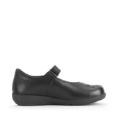 Start-Rite Bow, Black leather girls rip-tape bow first school shoes 1794_7